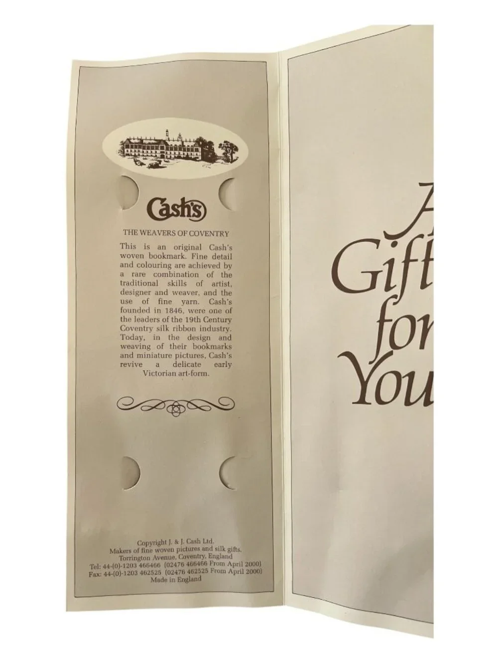 J. & J. Cash Ltd. add touch